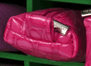 gbc Saccucciolo, astuccio per matite ROSA, fantasia a bolle, forma allargata, in PU*.