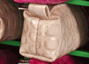 gbc Saccucciolo, astuccio per matite MARRONE, fantasia a bolle, forma allungata in altezza, in PU* LEB80478cma