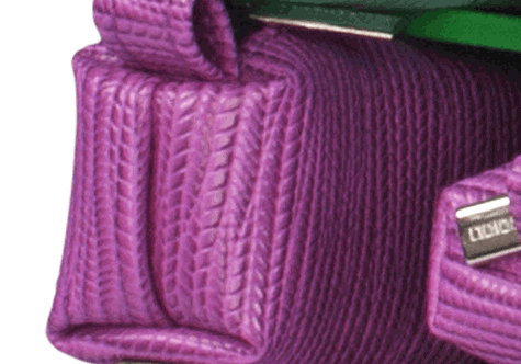 gbc Saccucciolo, astuccio per matite VIOLA, fantasia a intreccio, forma allungata in altezza, in PU*.