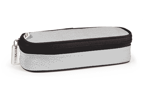 gbc Saccucciolo, astuccio per matite GRIGIO, a forma round, formato 22x7x5cm, in nylon, tinta unita*.