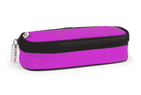 gbc Saccucciolo, astuccio per matite ROSA, a forma round, formato 22x7x5cm, in nylon, tinta unita*.