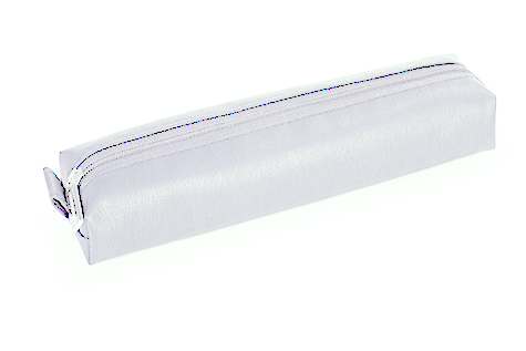 gbc Saccucciolo, astuccio per matite BIANCO, tinta unita a forma allargata, in PU*.
