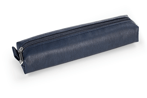 gbc Saccucciolo, astuccio per matite NERO, tinta unita a forma allungata in altezza, in PU*.