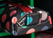 gbc Saccucciolo, astuccio per matite NERO con POIS colorati,a forma allargata, in PU* LEB80606anep