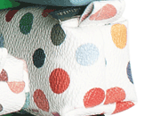 gbc Saccucciolo, astuccio per matite BIANCO con POIS colorati, a forma allungata in altezza, in PU*.