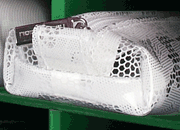 gbc Saccucciolo, astuccio per matite BIANCO, fantasia a fiorellini, forma allargata, in PU*.