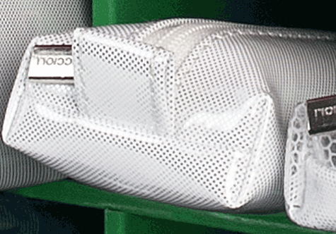 gbc Saccucciolo, astuccio per matite BIANCO, fantasia a cuoricini, forma allargata, in PU*.