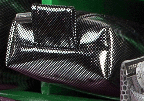 gbc Saccucciolo, astuccio per matite NERO, fantasia a cuoricini, forma allargata, in PU*.