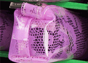 gbc Saccucciolo, astuccio per matite ROSA, fantasia a fiorellini, forma allungata in altezza, in PU*.