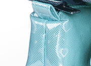 gbc Saccucciolo, astuccio per matite AZZURRO, fantasia a cuoricini, forma allungata in altezza, in PU* LEB80607daz