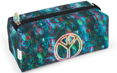 gbc Saccucciolo, astuccio per matite, quadrotto Graffiti in nylon, formato: 21x9x9cm*.