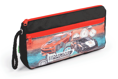 gbc Saccucciolo, astuccio per matite 2 cerniere Yung Style in nylon, formato: 23x5x11cm*.