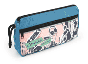 gbc Saccucciolo, astuccio per matite 2 cerniere Yung Style in nylon, formato: 23x5x11cm*.