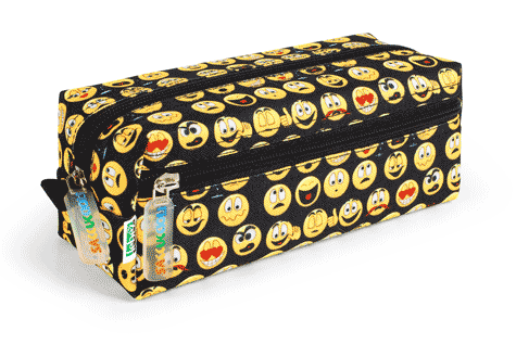 gbc Saccucciolo, astuccio per matite, quadrotto EMOTICON in nylon*.