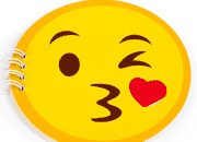 gbc Blocco notes EMOTICON Rilegatura a spirale con fogli rotondi* leb80637