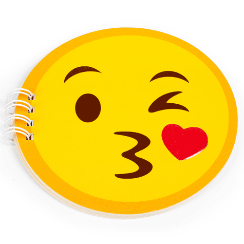 gbc Blocco notes EMOTICON Rilegatura a spirale con fogli rotondi*.
