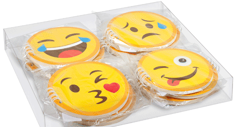 gbc Blocco notes EMOTICON Rilegatura a spirale con fogli rotondi*.