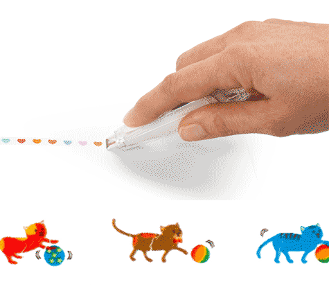 gbc Decoration roller, GATTINI Consente di imprimere una striscia decorativa al semplice passaggio. Funziona come un nastro correttore, imprimendo 8 diverse decorazioni. Altezza 6mm. lunghezza 6 metri. Prodotto originale PLUS. Made in Japan*.