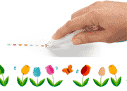 gbc Decoration roller, FIORELLINI 2 Consente di imprimere una striscia decorativa al semplice passaggio. Funziona come un nastro correttore, imprimendo 8 diverse decorazioni. Altezza 6mm. lunghezza 6 metri. Prodotto originale PLUS. Made in Japan* LEB80644f