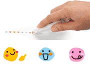 gbc Decoration roller, SMILE Consente di imprimere una striscia decorativa al semplice passaggio. Funziona come un nastro correttore, imprimendo 8 diverse decorazioni. Altezza 6mm. lunghezza 6 metri. Prodotto originale PLUS. Made in Japan*.