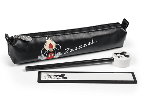 gbc Saccucciolo, astuccio per matite, Walt Disney accessoriato con: matita con gomma, righello. In PU, formato: 22x3x5cm*.
