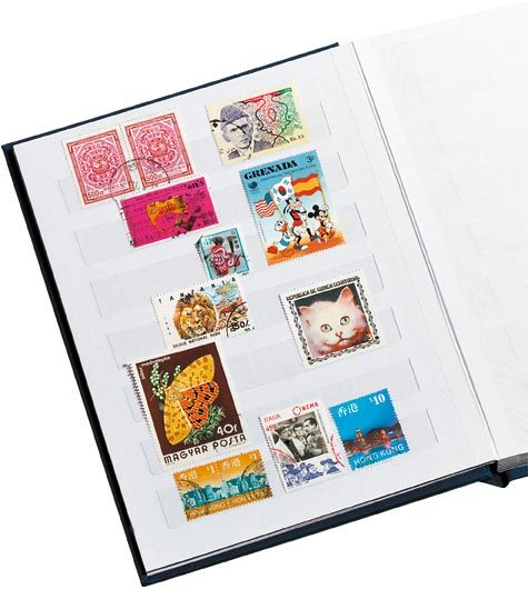gbc Classificatore per francobolli in carta telata a fogli bianchi, 24 facciate Formato: 21,5x33 cm.