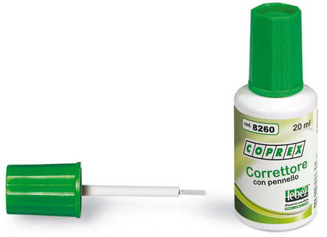 gbc Correttore liquido Coprex con pennello 20 ml Ottimo per tutti i tipi di correzione, non necessita di diluente, asciuga rapidamente, non contiene tricloroetano.