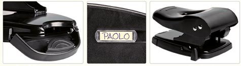 gbc Perforatore a 2 fori in metallo, con guida regolabile NERO, perfora fino a 60 fogli (6mm) con sforzo ridotto del 40%, foro diametro 6mm, distanza tra i fori 8cm. Apertura facilitata per svuotamento, targhetta personalizzaboile, sistema di chiusura semiautomatico.