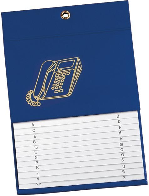 gbc Rubrica telefonica murale in vinyl, capacit� 270 numeri telefonici Formato: 15,5x24 cm.