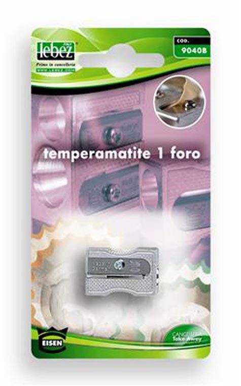 gbc Temperamatite in metallo EISEN a 2 fori in blister. Prodotto originale tedesco. MADE IN GERMANY.