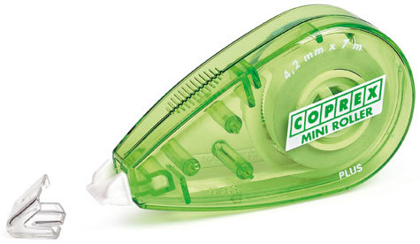 gbc Correttore a nastro, Roller Coprex Mini ICE nastro 4,2mm x 7metri, funziona su tutti i tipi di carta, subito riscrivibile. Con chiusura salva nastro. Preciso, pulito ed ecologico. In blister.