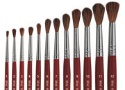 gbc Pennello n� 7 in pelo di pony punta tonda, manico in legno LEB9124/7B