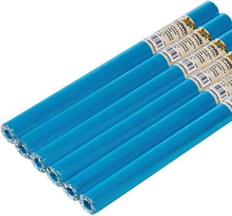 gbc Set di 6 rotoli di cartoncino ondulato folia Blu, formato: 50x70.