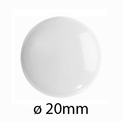 gbc Bottone magnetico. diametro 20mm. BIANCO spessore 9mm.