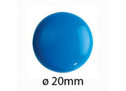 gbc Bottone magnetico. diametro 20mm. BLU spessore 9mm.