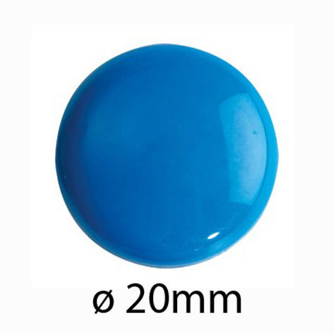 gbc Bottone magnetico. diametro 20mm. BLU spessore 9mm.