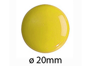 gbc Bottone magnetico. diametro 20mm. GIALLO spessore 9mm LEBMR20gi