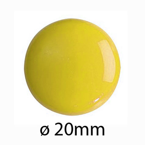gbc Bottone magnetico. diametro 20mm. GIALLO spessore 9mm.
