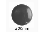 gbc Bottone magnetico. diametro 20mm. NERO spessore 9mm.