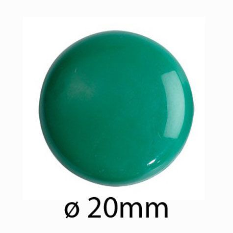 gbc Bottone magnetico. diametro 20mm. VERDE spessore 9mm.