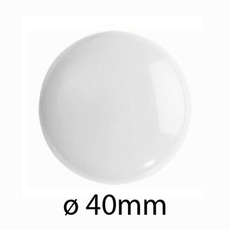 gbc Bottoni magnetici diametro 40mm, BIANCO Bianco, blister di 12 bottoni.