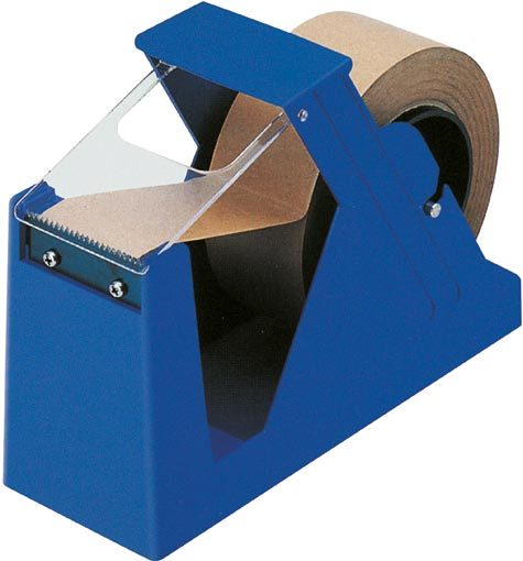 gbc Dispenser da banco in metallo con protezione antifortunistica Facile da trasportare, monta nastri di larghezza fino a 6 cm, formato: 8,2x22,5x17 cm, peso 2,2 kg.
