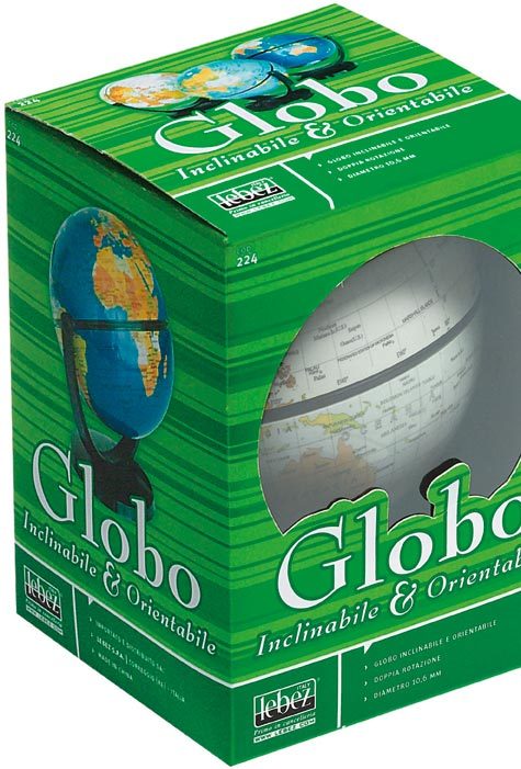 gbc Globo mappamondo diametro 10,6 cm  inclinabile ed orientabile con doppia rotazione.