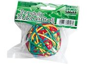 gbc Elastici in gomma. RubberBall, palla da 140 gr, 200 elastici Colori assortiti, misura 75x3mm, diametro 50mm, .
