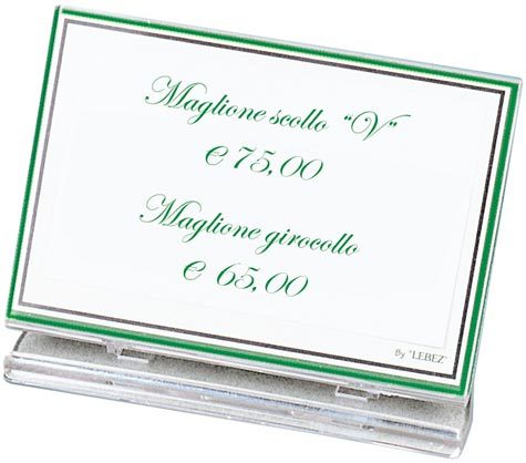 gbc Targhetta portanome in acrilico per scrivania, PIEGHEVOLE Formato: 100x65 mm.