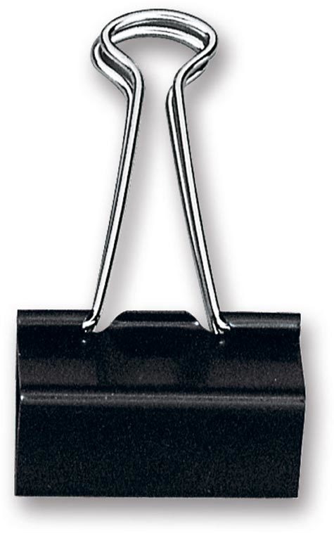 gbc Molla double clip 19mm Binder clip, con archetti mobili. Corpo in acciaio brunito NERO.