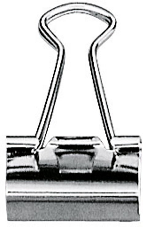 gbc Molla double clip 19 mm in blister. Binder clip, con archetti mobili. Corpo in acciaio CROMATO.