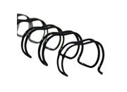 legatoria Spirali metalliche 16anelli, 19,1mm NERO passo 2:1, lunghezza 210mm, spessore 19,1mm (3/4 pollice), per rilegare fino a 160 fogli da 80 grammi leg392