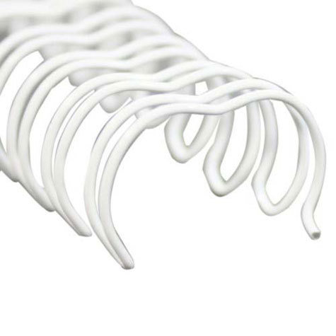 legatoria Spirali metalliche 34anelli, 9,5mm BIANCO passo 3:1, lunghezza 297mm, spessore 9,5mm (3-8 pollice), per rilegare fino a 75 fogli da 80 grammi.