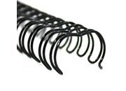legatoria Spirali metalliche 34anelli, 15,9mm NERO passo 3:1, lunghezza 297mm, spessore 15,9mm (5/8 pollice), per rilegare fino a 135 fogli da 80 grammi leg2203